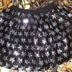 Sequined skirt with elastic waistband